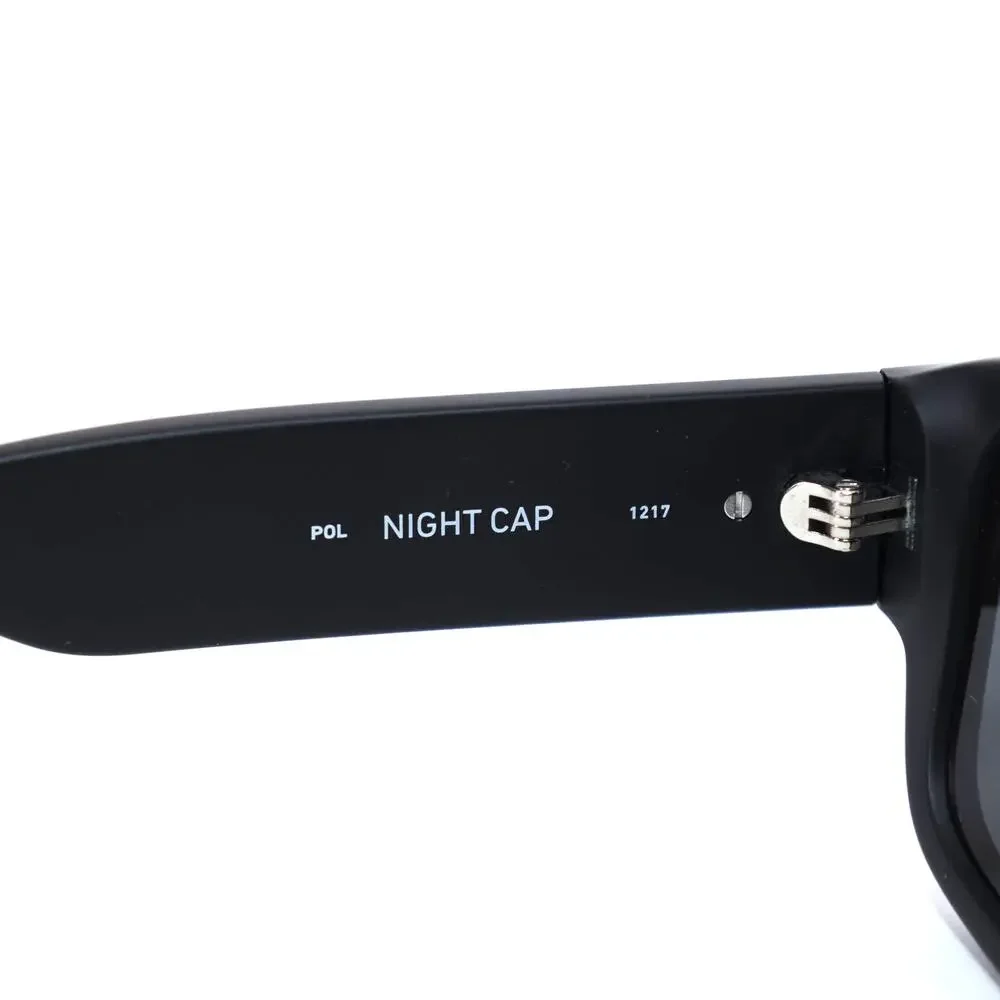 Quay Australia NIGHT CAP Rectangle Sunglasses–Matte Black/Black (Polarized)–NWT